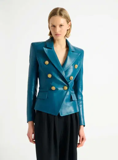 Balmain Leather 6-button jacket | Thumbnail 6 Balmain Leather 6-button jacket | Thumbnail 6