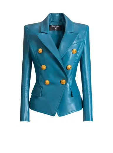 Balmain Leather 6-button jacket | Thumbnail 1 Balmain Leather 6-button jacket | Thumbnail 1