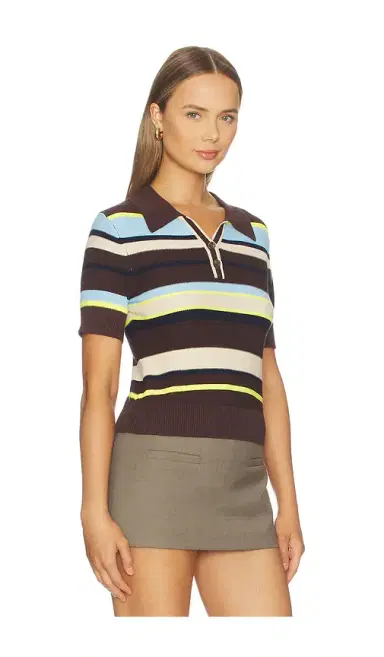Central Park West Marlon Pique Stripe Polo | Thumbnail 2 Central Park West Marlon Pique Stripe Polo | Thumbnail 2