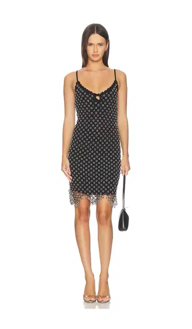 MISHA The Beaded Crochet Mini Dress | Thumbnail 1 MISHA The Beaded Crochet Mini Dress | Thumbnail 1