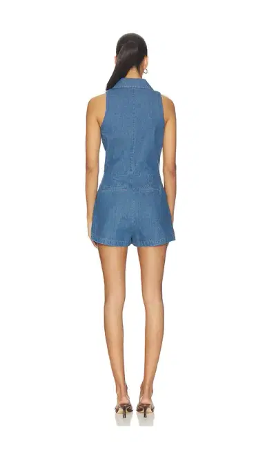 Central Park West Hazel Chambray Trench Romper | Thumbnail 3 Central Park West Hazel Chambray Trench Romper | Thumbnail 3
