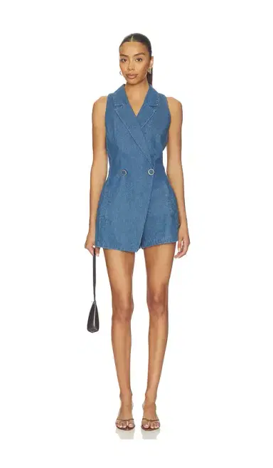 Central Park West Hazel Chambray Trench Romper | Thumbnail 1 Central Park West Hazel Chambray Trench Romper | Thumbnail 1
