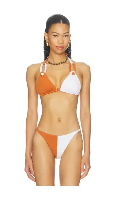 Nau Bikinis Lola Colorblock Triangle Bikini Top | Thumbnail 1 Nau Bikinis Lola Colorblock Triangle Bikini Top | Thumbnail 1