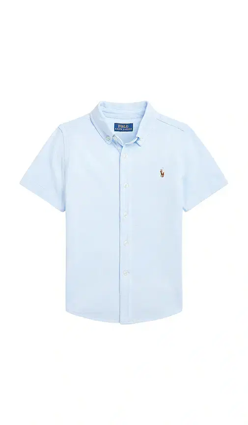 Kids Short Sleeve Oxford Mesh Sport Shirt Kids Short Sleeve Oxford Mesh Sport Shirt