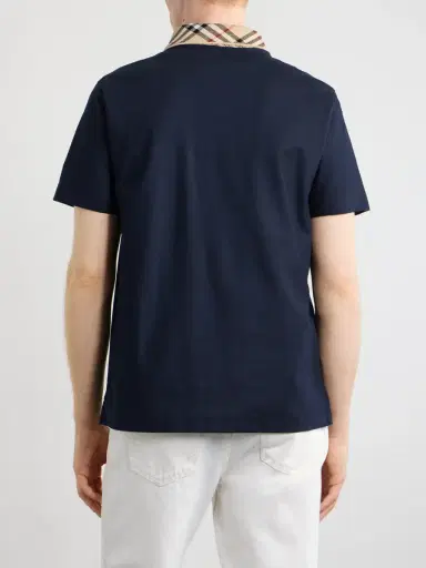 Burberry Checked Cotton-Piqué Polo Shirt - Men | Thumbnail 4 Burberry Checked Cotton-Piqué Polo Shirt - Men | Thumbnail 4
