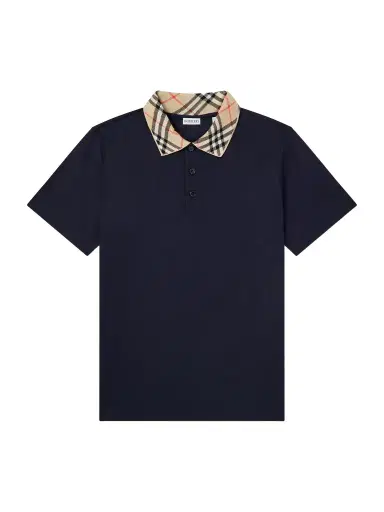 Burberry Checked Cotton-Piqué Polo Shirt - Men | Thumbnail 1 Burberry Checked Cotton-Piqué Polo Shirt - Men | Thumbnail 1
