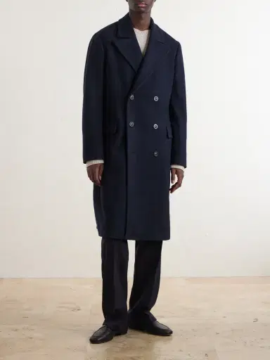 Boglioli Double-Breasted Virgin Wool and Cashmere-Blend Twill Coat - Men | Thumbnail 3 Boglioli Double-Breasted Virgin Wool and Cashmere-Blend Twill Coat - Men | Thumbnail 3