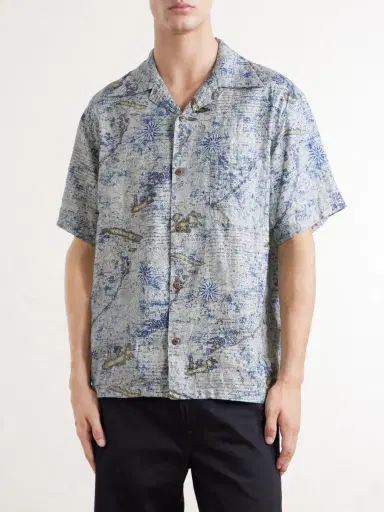 KAPITAL Key West Camp-Collar Printed Linen Shirt - Men | Thumbnail 3 KAPITAL Key West Camp-Collar Printed Linen Shirt - Men | Thumbnail 3