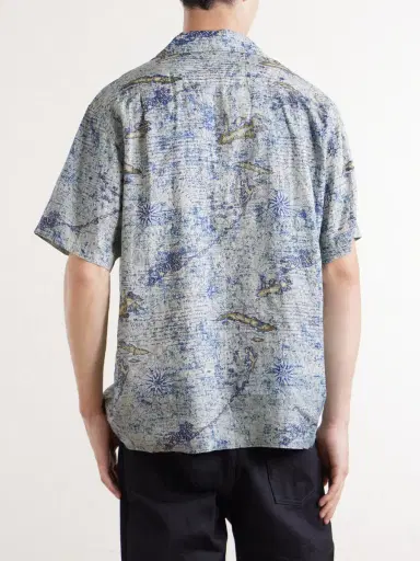 KAPITAL Key West Camp-Collar Printed Linen Shirt - Men | Thumbnail 4 KAPITAL Key West Camp-Collar Printed Linen Shirt - Men | Thumbnail 4