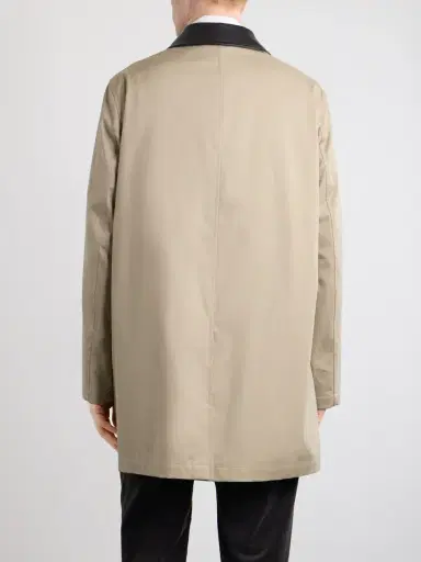 Burberry Leather-Trimmed Cotton-Gabardine Trench Coat - Men | Thumbnail 4 Burberry Leather-Trimmed Cotton-Gabardine Trench Coat - Men | Thumbnail 4