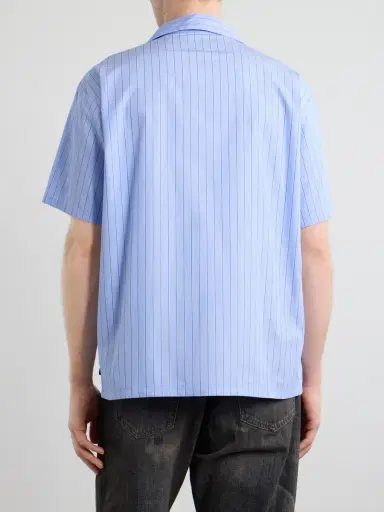 Neighborhood Camp-Collar Logo-Embroidered Striped Cotton Shirt - Men | Thumbnail 4 Neighborhood Camp-Collar Logo-Embroidered Striped Cotton Shirt - Men | Thumbnail 4