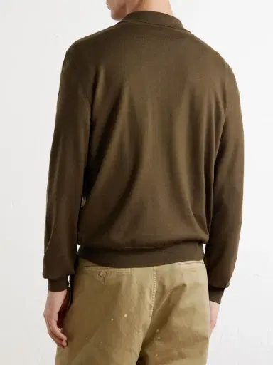 A.P.C. Riou Virgin Wool Polo Shirt - Men | Thumbnail 4 A.P.C. Riou Virgin Wool Polo Shirt - Men | Thumbnail 4