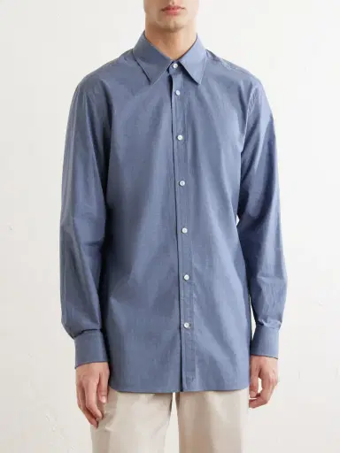 dunhill Cotton-Chambray Shirt - Men | Thumbnail 5 dunhill Cotton-Chambray Shirt - Men | Thumbnail 5