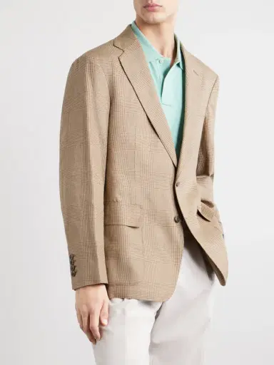 Polo Ralph Lauren Houndstooth Linen-Blend Blazer - Men | Thumbnail 3 Polo Ralph Lauren Houndstooth Linen-Blend Blazer - Men | Thumbnail 3