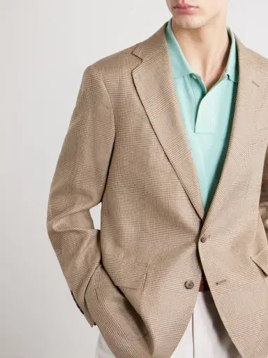 Polo Ralph Lauren Houndstooth Linen-Blend Blazer - Men | Thumbnail 5 Polo Ralph Lauren Houndstooth Linen-Blend Blazer - Men | Thumbnail 5