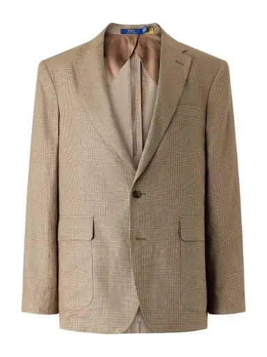 Polo Ralph Lauren Houndstooth Linen-Blend Blazer - Men | Thumbnail 1 Polo Ralph Lauren Houndstooth Linen-Blend Blazer - Men | Thumbnail 1