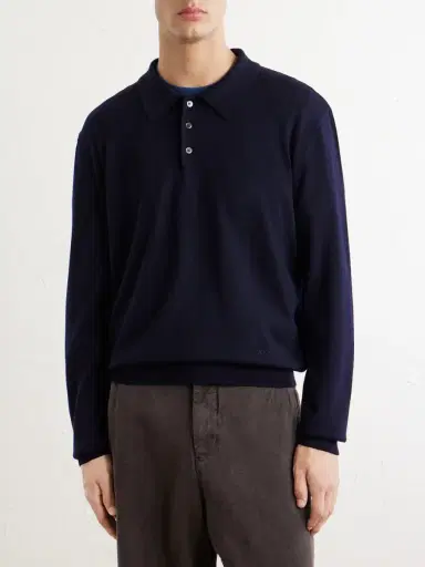 A.P.C. Riou Virgin Wool Polo Shirt - Men | Thumbnail 3 A.P.C. Riou Virgin Wool Polo Shirt - Men | Thumbnail 3