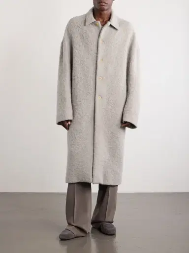 Rick Owens Brad Alpaca-Blend Bouclé Coat - Men | Thumbnail 3 Rick Owens Brad Alpaca-Blend Bouclé Coat - Men | Thumbnail 3