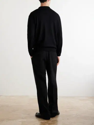 A.P.C. Riou Virgin Wool Polo Shirt - Men | Thumbnail 4 A.P.C. Riou Virgin Wool Polo Shirt - Men | Thumbnail 4