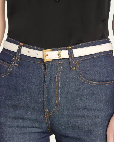 Saint Laurent YSL Monogram Leather Belt | Thumbnail 2 Saint Laurent YSL Monogram Leather Belt | Thumbnail 2