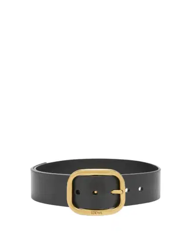 LOEWE Curved Buckle Leather Belt | Thumbnail 1 LOEWE Curved Buckle Leather Belt | Thumbnail 1