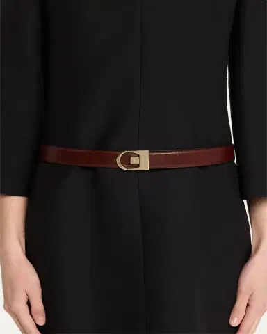 Saint Laurent New Logo Reversible Leather Belt | Thumbnail 2 Saint Laurent New Logo Reversible Leather Belt | Thumbnail 2