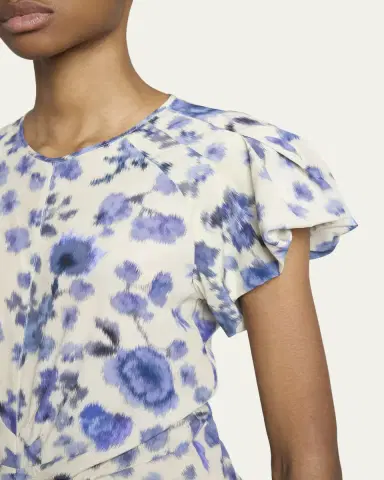 Isabel Marant Tullya Printed Draped Stretch Silk Top | Thumbnail 5 Isabel Marant Tullya Printed Draped Stretch Silk Top | Thumbnail 5