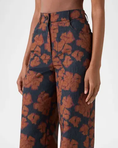 Akris punto Cooper Ikat Flower Pants in Cotton Canvas | Thumbnail 5 Akris punto Cooper Ikat Flower Pants in Cotton Canvas | Thumbnail 5