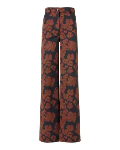 Akris punto Cooper Ikat Flower Pants in Cotton Canvas | Thumbnail 1 Akris punto Cooper Ikat Flower Pants in Cotton Canvas | Thumbnail 1