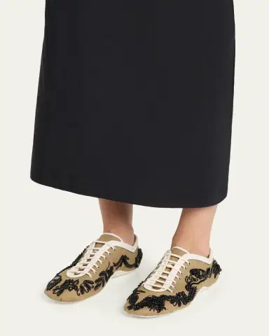 Dries Van Noten Embroidered Ballerina Sneakers | Thumbnail 2 Dries Van Noten Embroidered Ballerina Sneakers | Thumbnail 2