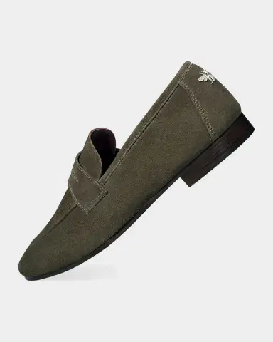 Bougeotte Flaneur Suede Penny Loafers | Thumbnail 5 Bougeotte Flaneur Suede Penny Loafers | Thumbnail 5