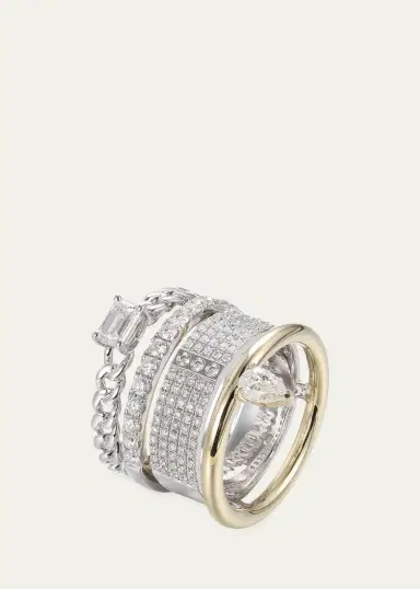 Type Jewelry Typestack Mix Metal Diamond Ring | Thumbnail 2 Type Jewelry Typestack Mix Metal Diamond Ring | Thumbnail 2