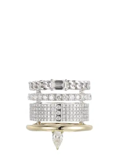 Type Jewelry Typestack Mix Metal Diamond Ring | Thumbnail 3 Type Jewelry Typestack Mix Metal Diamond Ring | Thumbnail 3