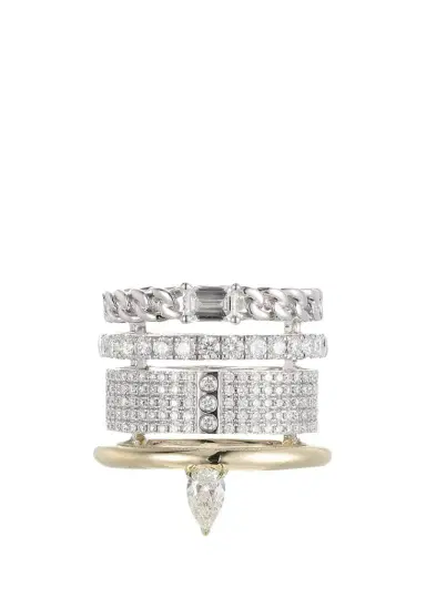 Type Jewelry Typestack Mix Metal Diamond Ring | Thumbnail 1 Type Jewelry Typestack Mix Metal Diamond Ring | Thumbnail 1