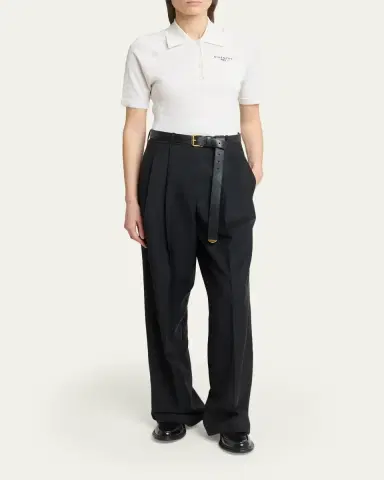 Givenchy Cropped Short-Sleeve Polo Shirt | Thumbnail 2 Givenchy Cropped Short-Sleeve Polo Shirt | Thumbnail 2