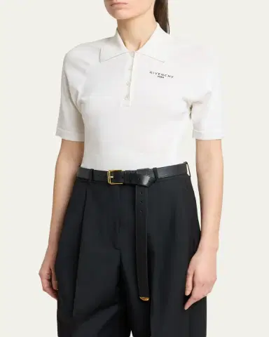 Givenchy Cropped Short-Sleeve Polo Shirt | Thumbnail 4 Givenchy Cropped Short-Sleeve Polo Shirt | Thumbnail 4