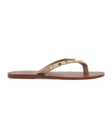 Valentino Garavani Rockstud Leather Flat Thong Sandals | Thumbnail 1 Valentino Garavani Rockstud Leather Flat Thong Sandals | Thumbnail 1