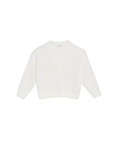 Brunello Cucinelli Linen-Blend Sequin V-Neck Sweater | Thumbnail 1 Brunello Cucinelli Linen-Blend Sequin V-Neck Sweater | Thumbnail 1