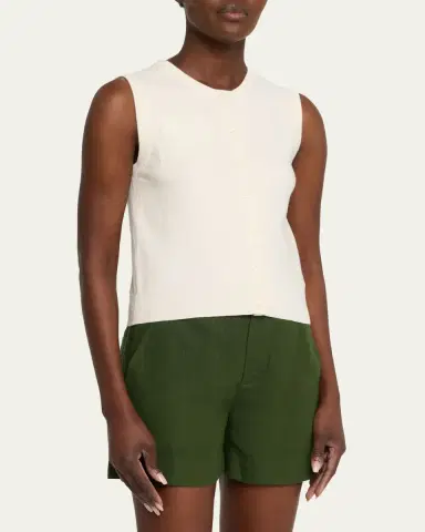 Vince Sleeveless Patch Pocket Cardigan | Thumbnail 4 Vince Sleeveless Patch Pocket Cardigan | Thumbnail 4