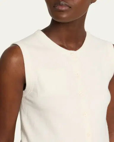 Vince Sleeveless Patch Pocket Cardigan | Thumbnail 5 Vince Sleeveless Patch Pocket Cardigan | Thumbnail 5