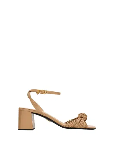 Prada 65mm Mignon Knotted Leather Sandals | Thumbnail 1 Prada 65mm Mignon Knotted Leather Sandals | Thumbnail 1