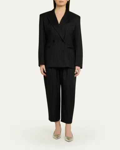 Isabel Marant Ranya Pinstripe Double-Breasted Jacket | Thumbnail 2 Isabel Marant Ranya Pinstripe Double-Breasted Jacket | Thumbnail 2