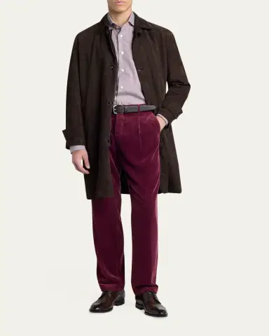 Kiton Men's Micro-Gingham Cotton Sport Shirt | Thumbnail 2 Kiton Men's Micro-Gingham Cotton Sport Shirt | Thumbnail 2