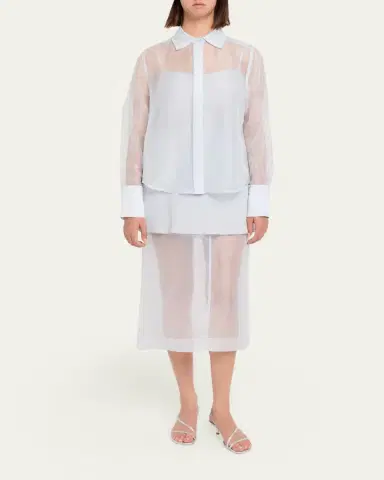 Simkhai Dana Organza Midi Skirt | Thumbnail 2 Simkhai Dana Organza Midi Skirt | Thumbnail 2