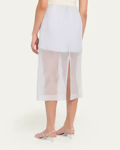 Simkhai Dana Organza Midi Skirt | Thumbnail 3 Simkhai Dana Organza Midi Skirt | Thumbnail 3
