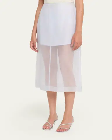 Simkhai Dana Organza Midi Skirt | Thumbnail 4 Simkhai Dana Organza Midi Skirt | Thumbnail 4