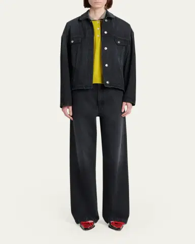 Marni Cashmere Short-Sleeve Polo Sweater | Thumbnail 2 Marni Cashmere Short-Sleeve Polo Sweater | Thumbnail 2