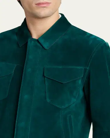 Tom Ford Men's Suede Snap-Front Western Jacket | Thumbnail 5 Tom Ford Men's Suede Snap-Front Western Jacket | Thumbnail 5