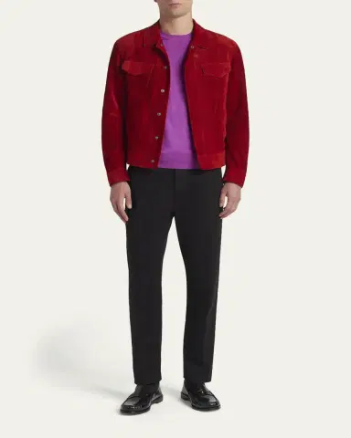 Tom Ford Men's Suede Snap-Front Western Jacket | Thumbnail 6 Tom Ford Men's Suede Snap-Front Western Jacket | Thumbnail 6