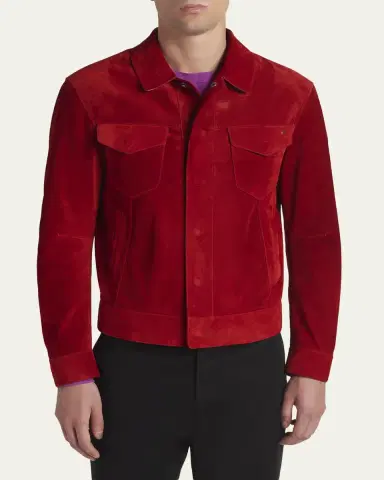 Tom Ford Men's Suede Snap-Front Western Jacket | Thumbnail 8 Tom Ford Men's Suede Snap-Front Western Jacket | Thumbnail 8